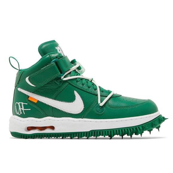 SIZE 12 • NIKE AIR FORCE MID X OFF-WHITE • PINE GREEN • CROSS-